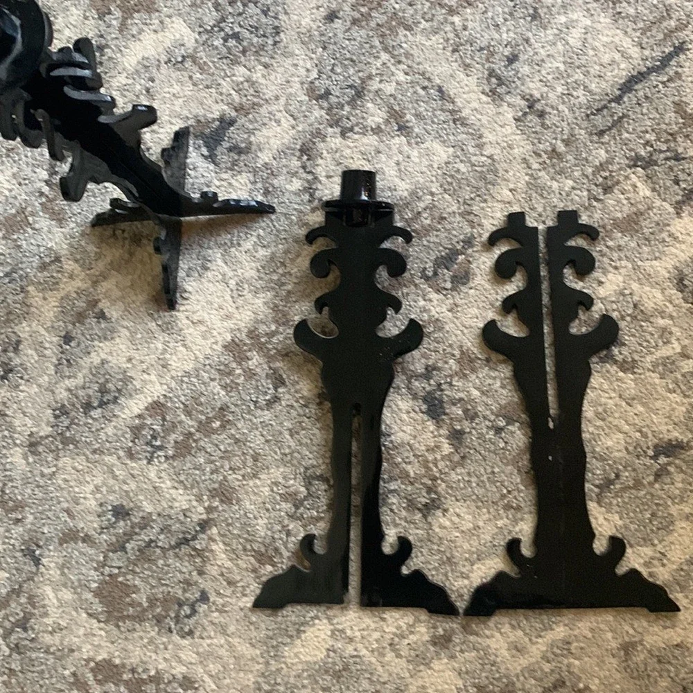 Midnight Black‎ single Candle Holder metal holidays home decor